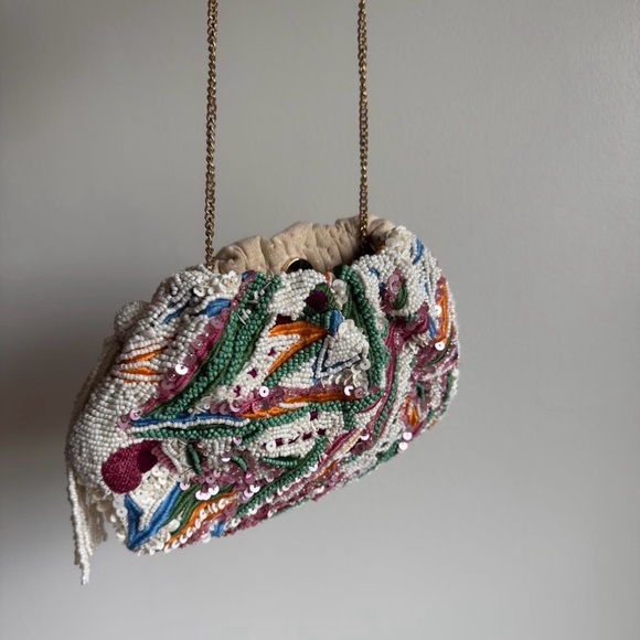 Multi-Colored Beaded Women's Mini Bag - Picture 2 of 4